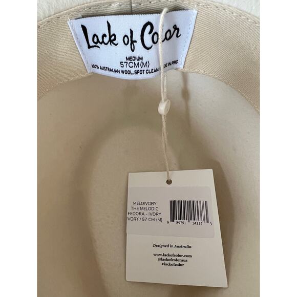 Lack of color The Melodic Fedora Ivory NWT Size Medium - Picture 9 of 9